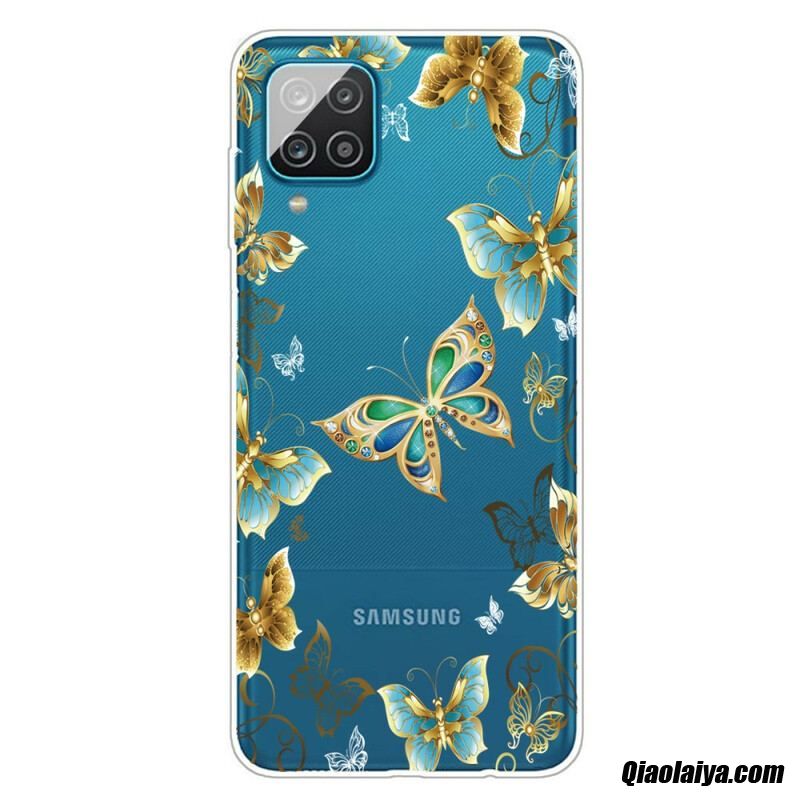 Coque Samsung Galaxy A12 / M12 Papillons Design