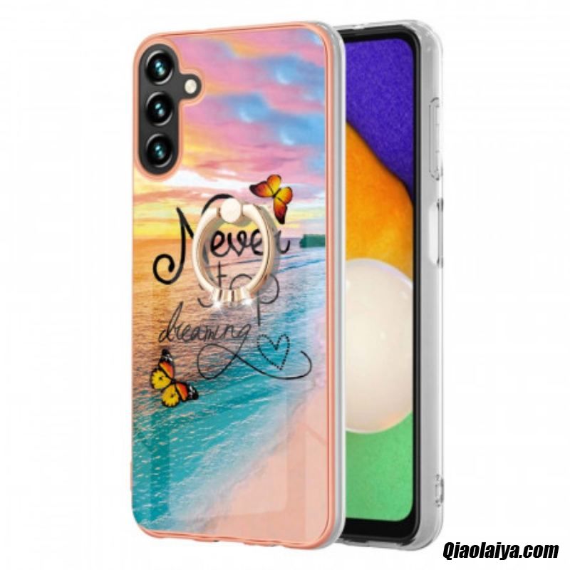 Coque Samsung Galaxy A13 5g / A04s Anneau-support Never Stop Dreaming