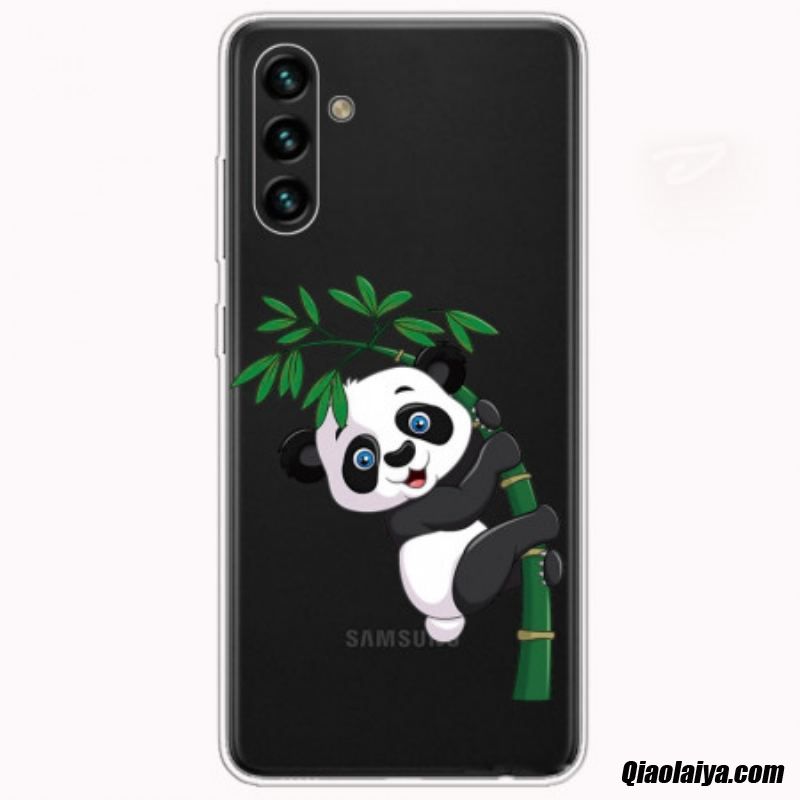 Coque Samsung Galaxy A13 5g / A04s Panda Sur Le Bambou