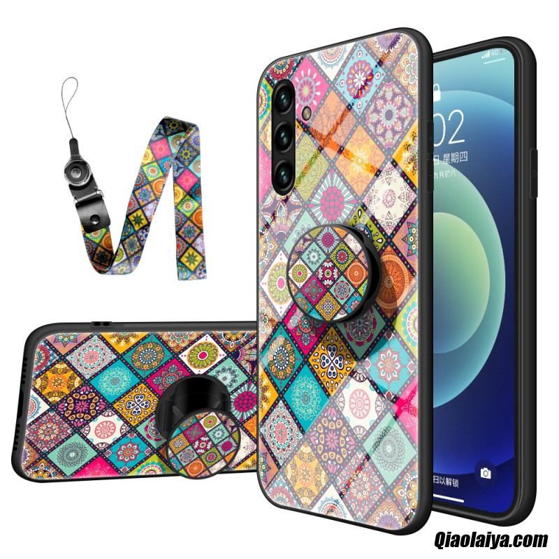 Coque Samsung Galaxy A13 5g / A04s Support Magnétique Patchwork