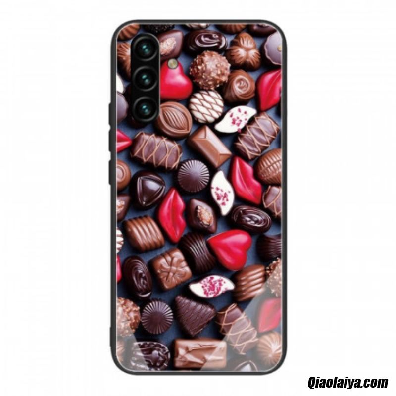 Coque Samsung Galaxy A13 5g / A04s Verre Trempé Chocolat
