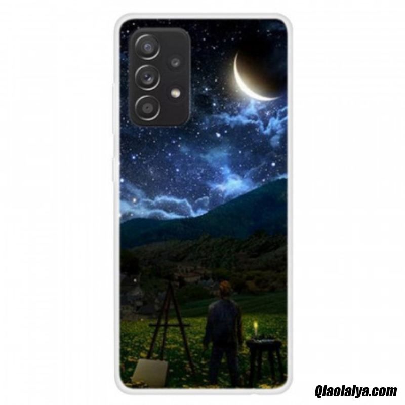 Coque Samsung Galaxy A13 Peintre Dans La Nuit