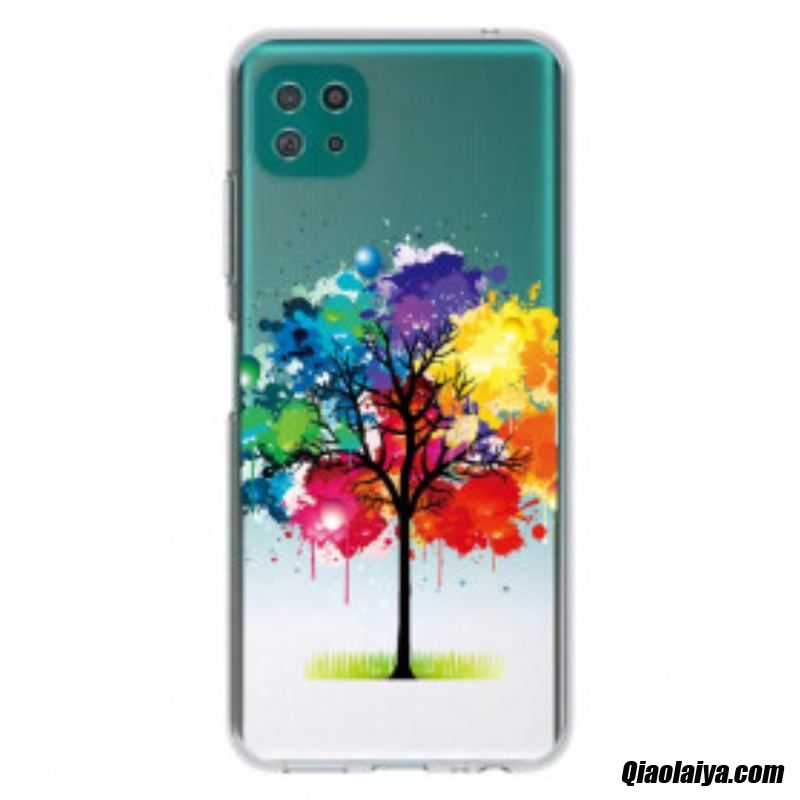 Coque Samsung Galaxy A22 5g Transparente Arbre Aquarelle