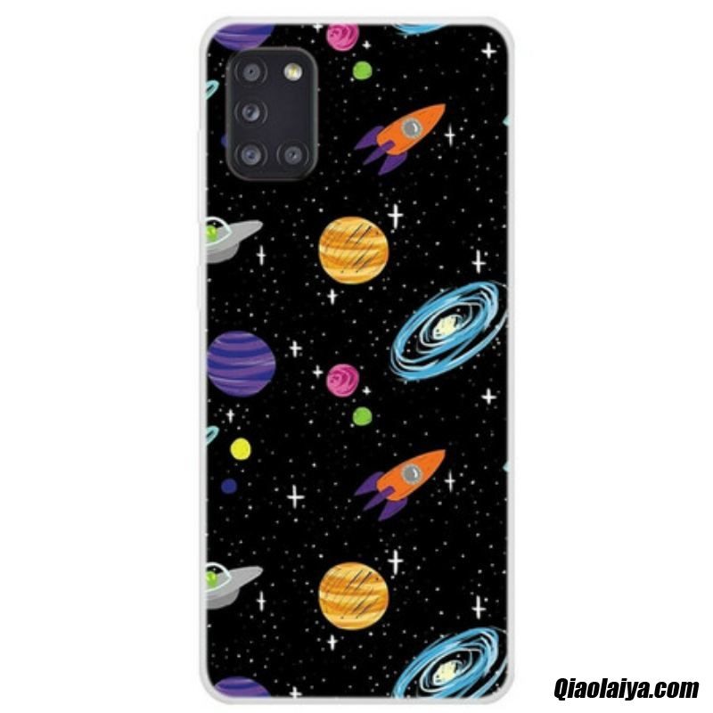 Coque Samsung Galaxy A31 Planète Galaxie