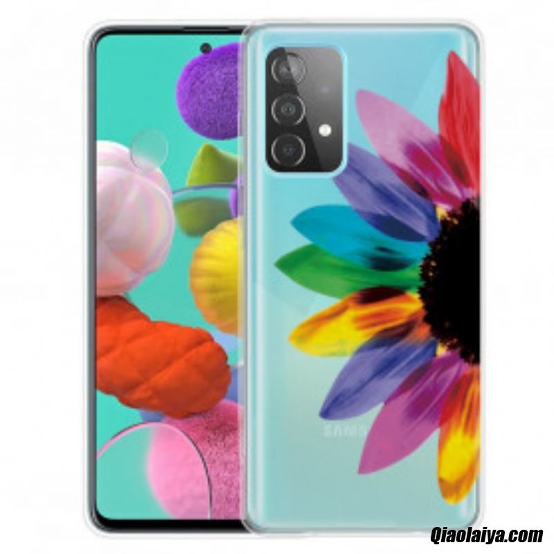 Coque Samsung Galaxy A32 4g Fleur Colorée
