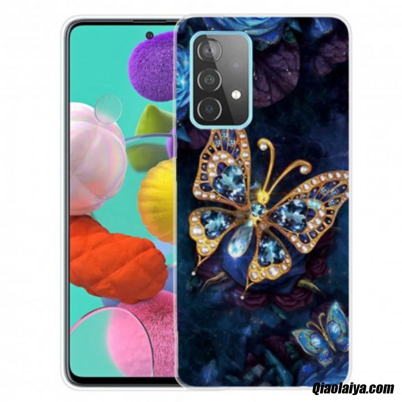 Coque Samsung Galaxy A32 4g Papillon Luxe