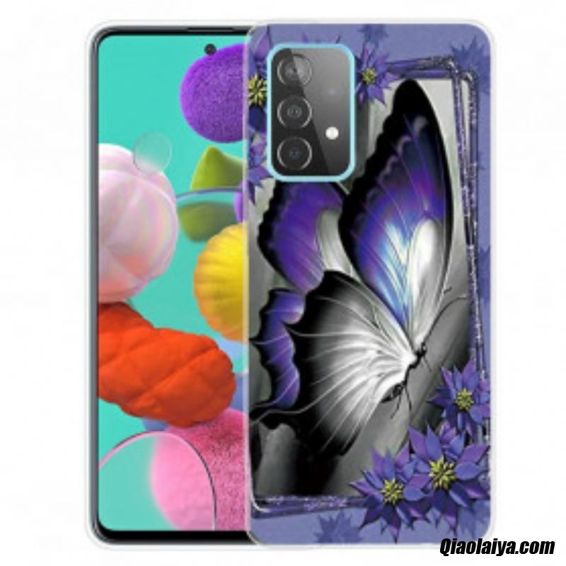 Coque Samsung Galaxy A32 4g Papillon Royal