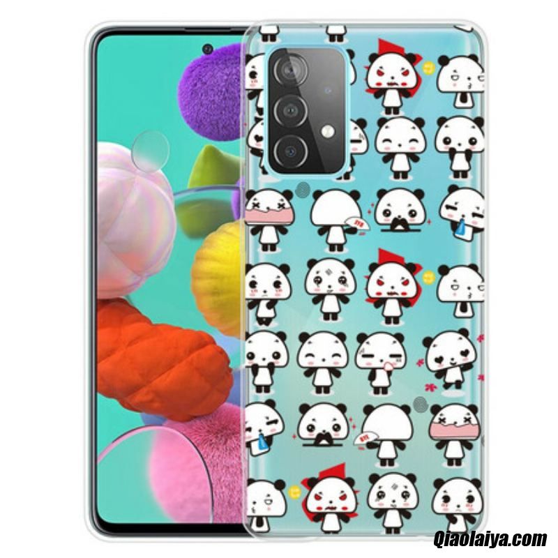 Coque Samsung Galaxy A32 5g Transparente Funny Pandas