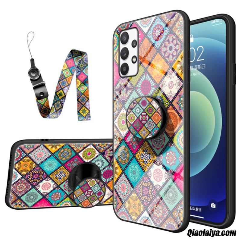 Coque Samsung Galaxy A33 5g Support Magnétique Patchwork