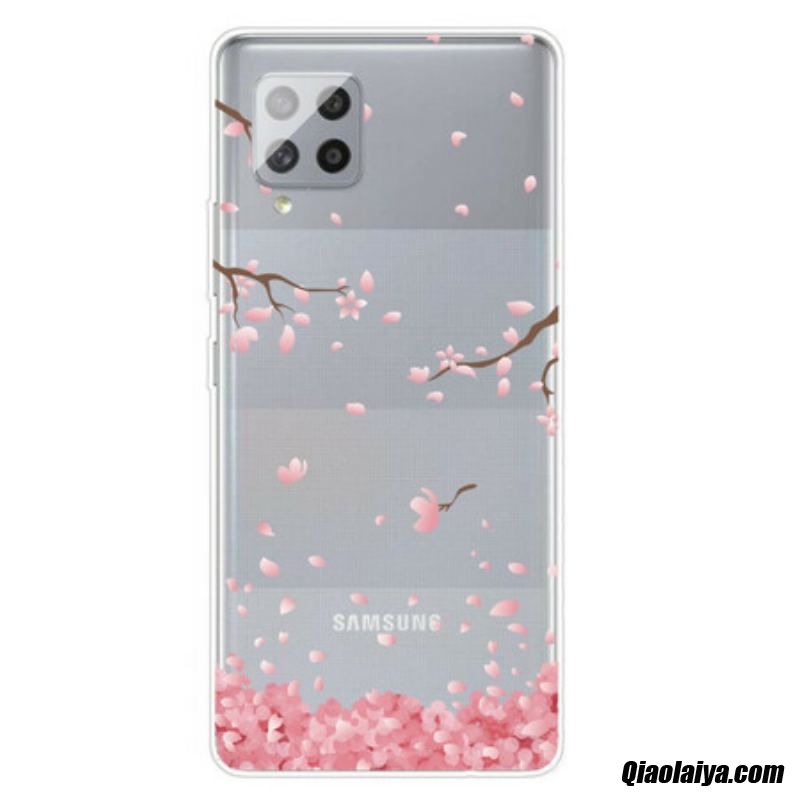 Coque Samsung Galaxy A42 5g Branches À Fleurs