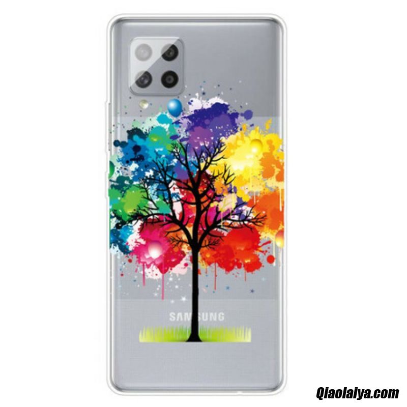 Coque Samsung Galaxy A42 5g Transparente Arbre Aquarelle