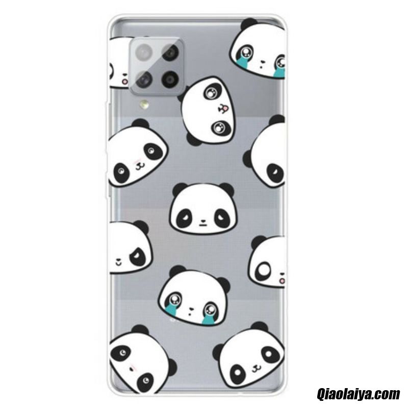 Coque Samsung Galaxy A42 5g Transparente Pandas Sentimentaux