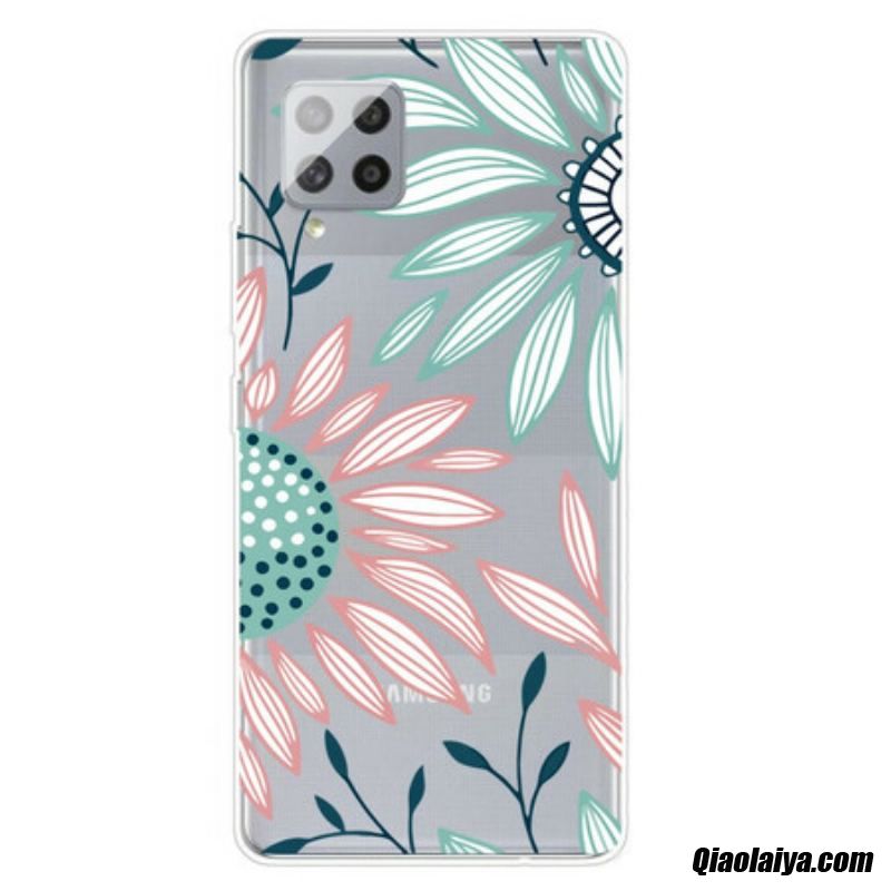 Coque Samsung Galaxy A42 5g Transparente Une Fleur
