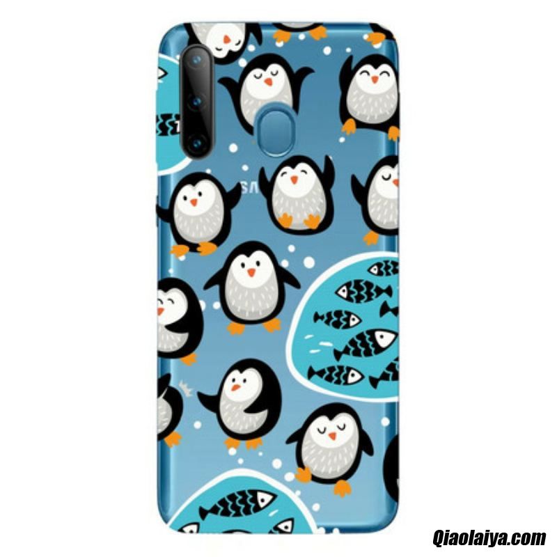 Coque Samsung Galaxy M11 Pingouins Et Poissons