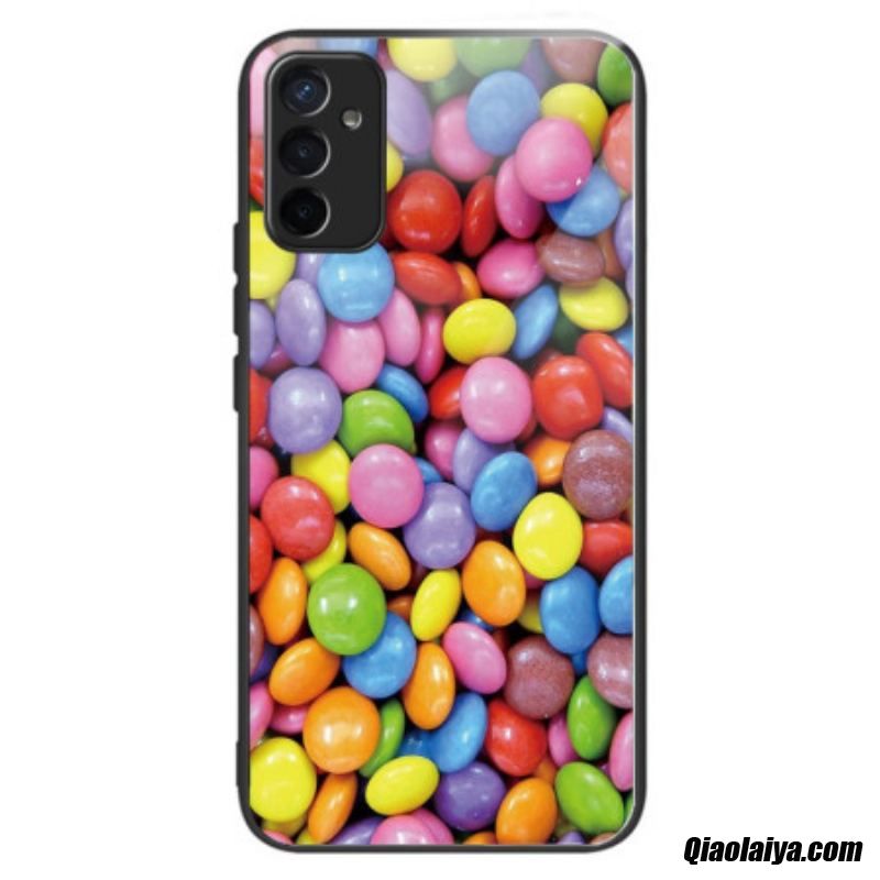 Coque Samsung Galaxy M13 Verre Trempé Bonbons