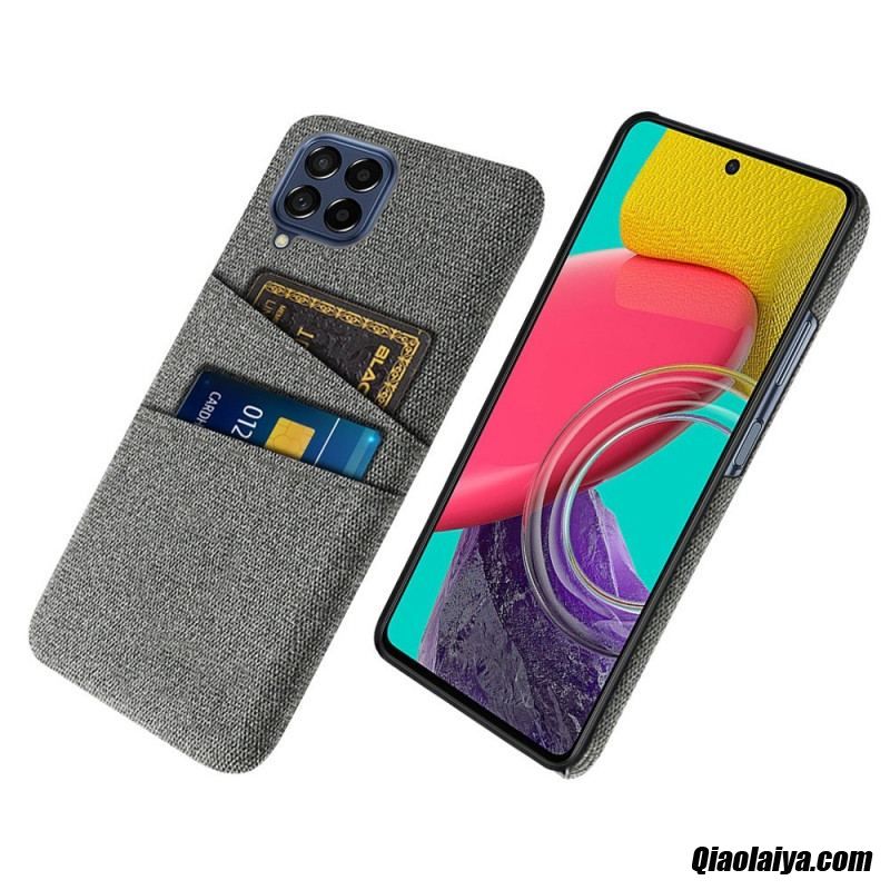 Coque Samsung Galaxy M53 5g Porte-cartes Tissu