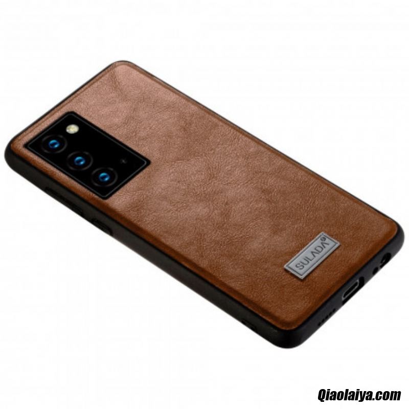 Coque Samsung Galaxy Note 20 Sulada Effet Cuir