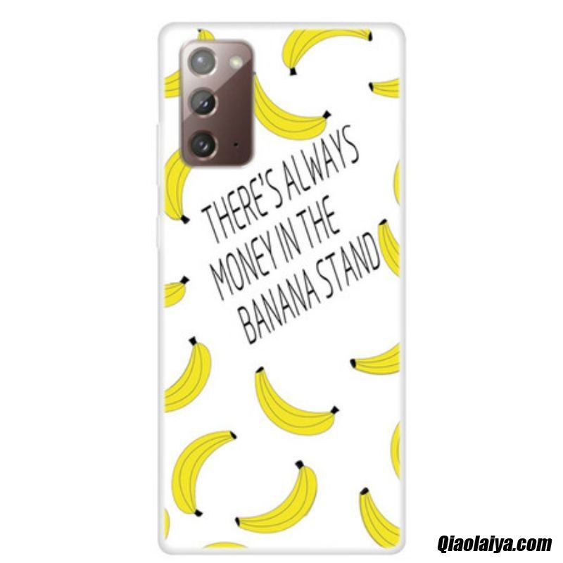 Coque Samsung Galaxy Note 20 Transparente Banana Money