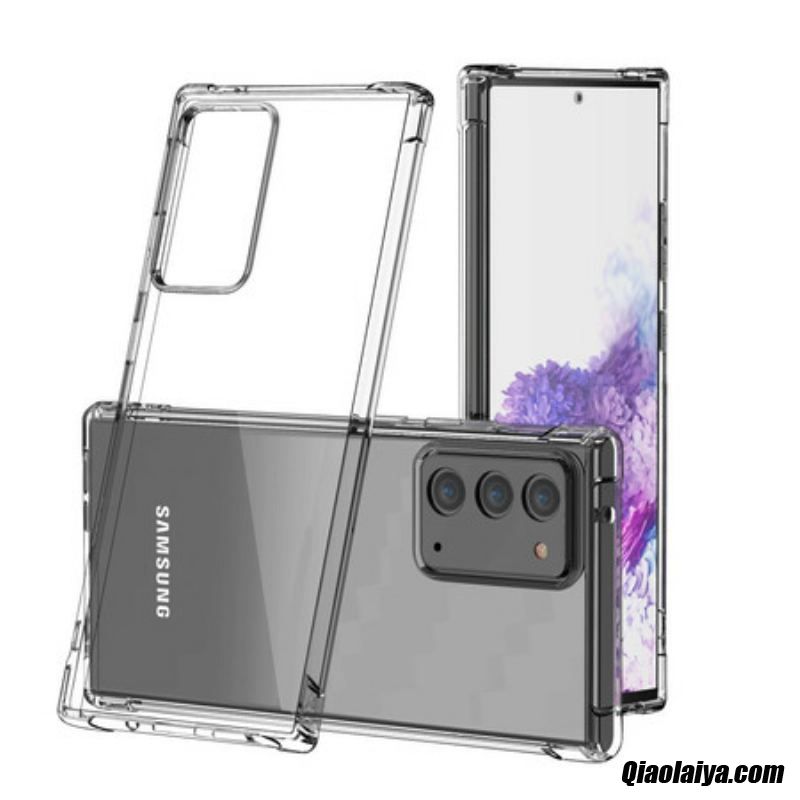Coque Samsung Galaxy Note 20 Transparente Leeu Coussins Protecteur