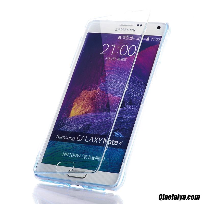 Coque Samsung Galaxy Note 4 Swag Housse De Protection En Métal, Coque Pour Samsung Galaxy Note 4 Pas Cher, Etui Coque En Silicone Cyan