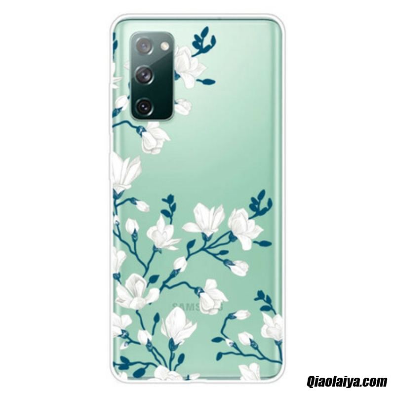 Coque Samsung Galaxy S20 Fe Fleurs Blanches