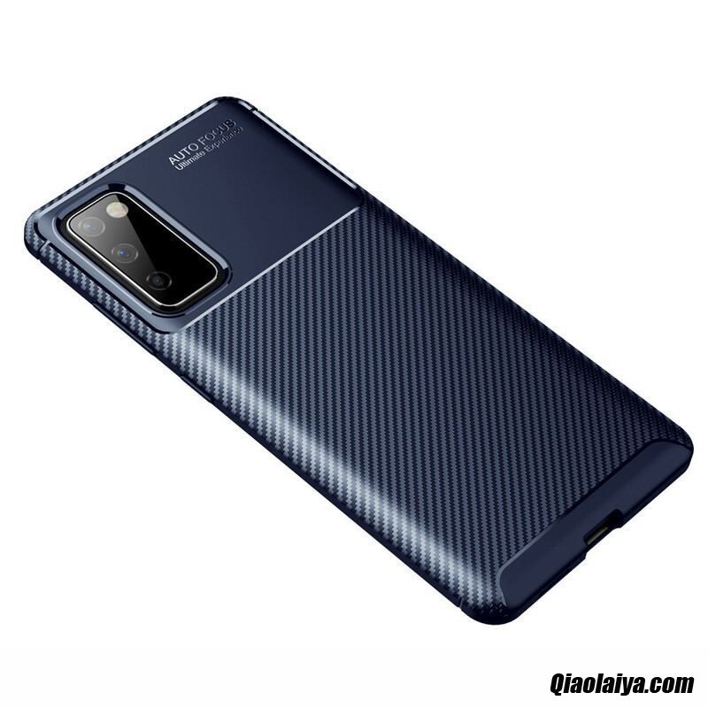Coque Samsung Galaxy S20 Fe Flexible Texture Fibre Carbone