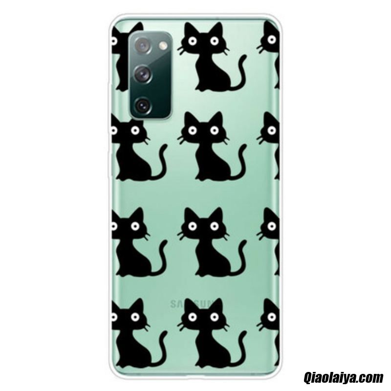 Coque Samsung Galaxy S20 Fe Multiples Chats Noirs