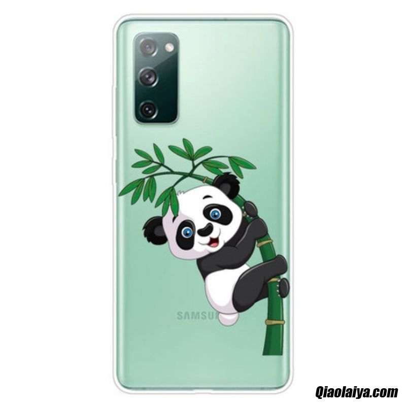 Coque Samsung Galaxy S20 Fe Transparente Panda Sur Le Bambou