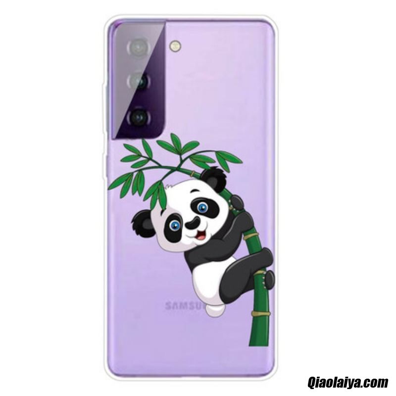 Coque Samsung Galaxy S21 5g Panda Sur Le Bambou