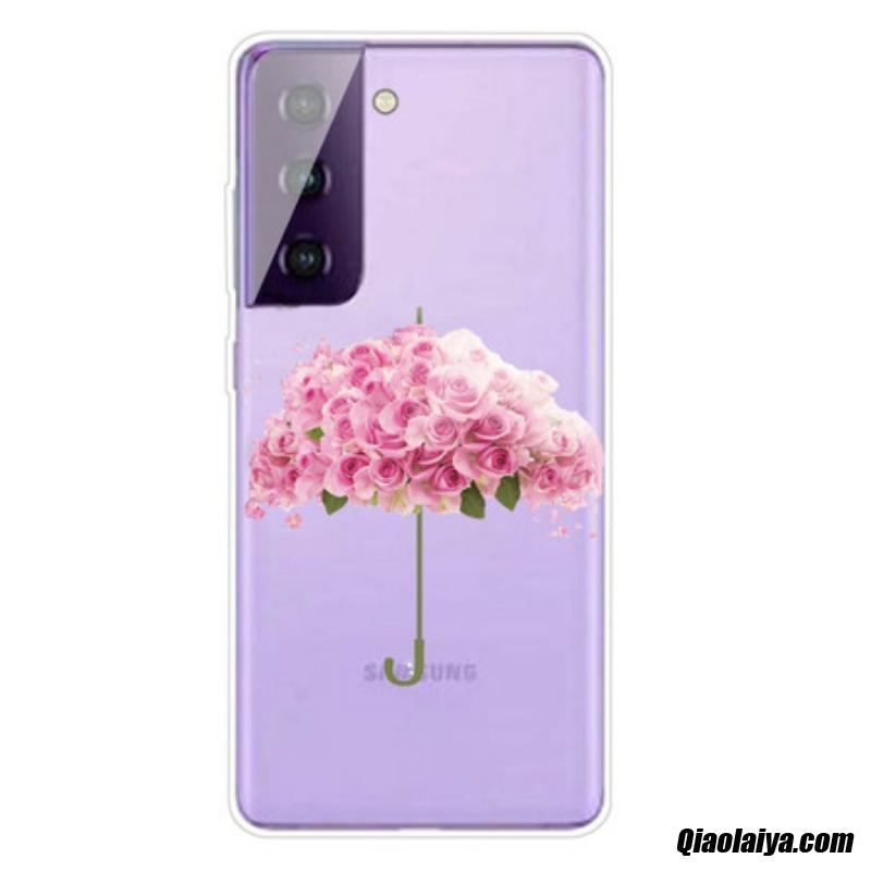Coque Samsung Galaxy S21 5g Parapluie En Roses