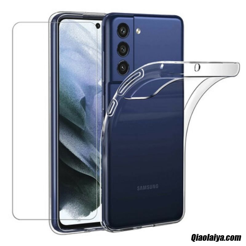 Coque Samsung Galaxy S21 Fe Coque Et Verre Trempé Écran
