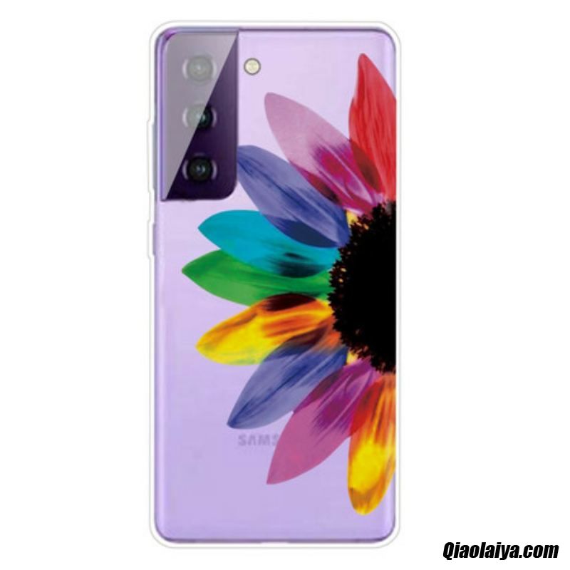 Coque Samsung Galaxy S21 Fe Fleur Colorée