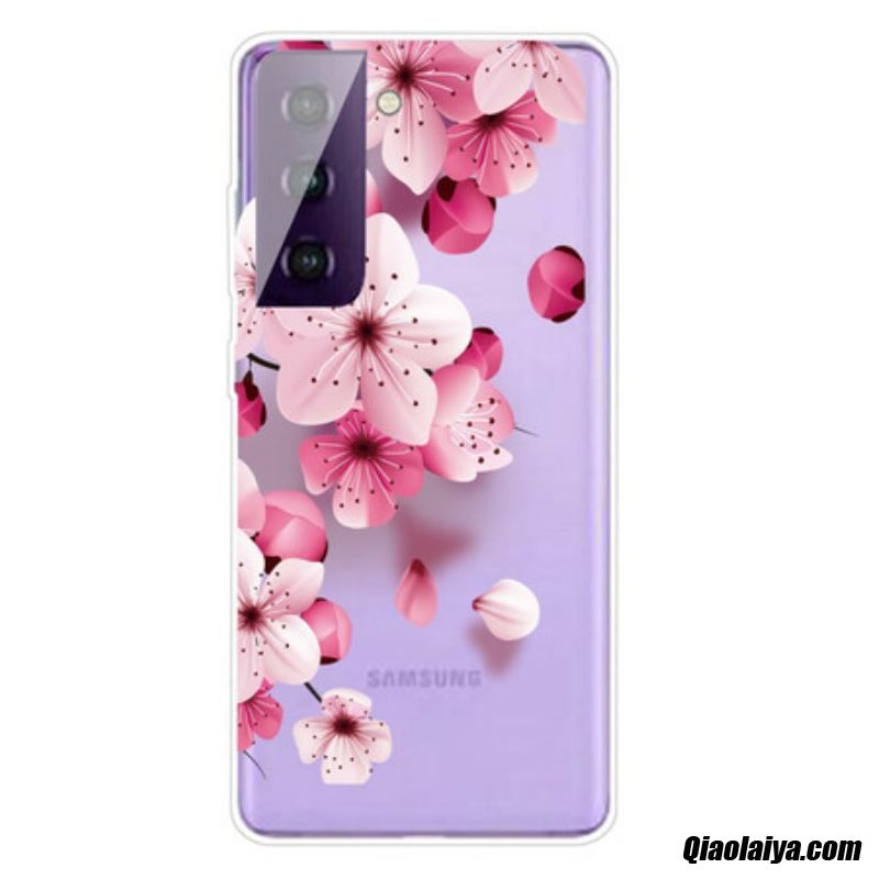 Coque Samsung Galaxy S21 Plus 5g Petites Fleurs Roses