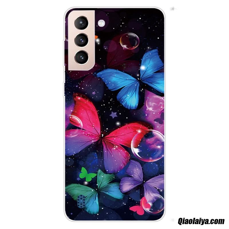 Coque Samsung Galaxy S22 Plus 5g Flexible Papillons