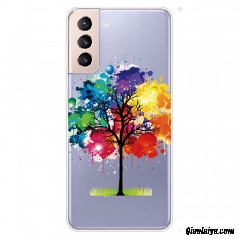 Coque Samsung Galaxy S22 Plus 5g Transparente Arbre Aquarelle