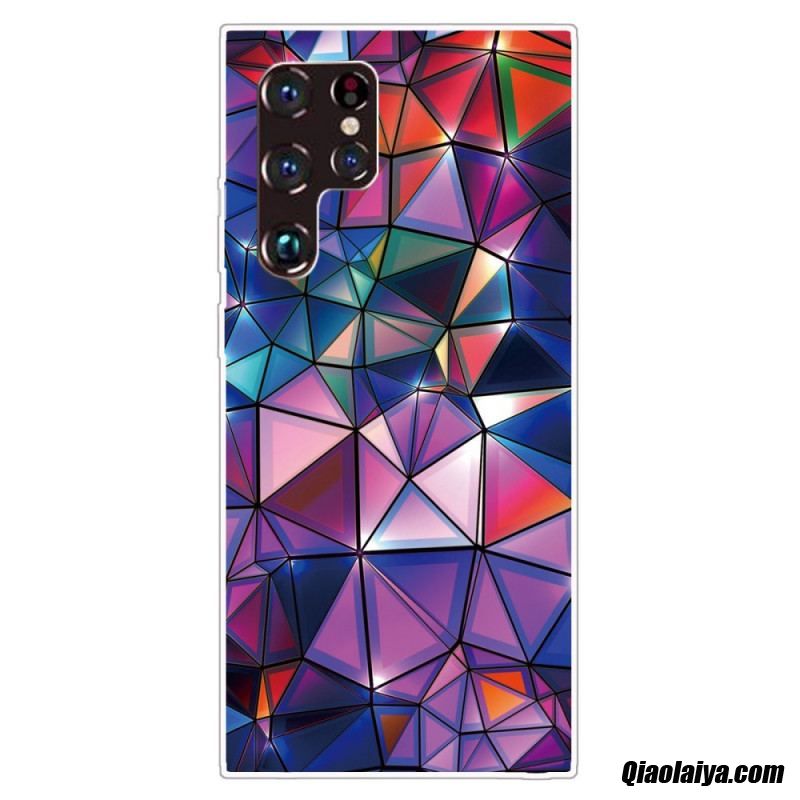 Coque Samsung Galaxy S22 Ultra 5g Flexible Géométrie