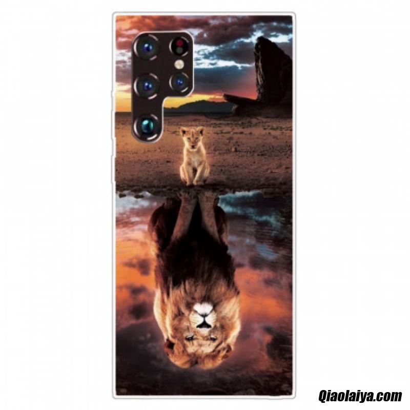 Coque Samsung Galaxy S22 Ultra 5g Rêve De Lionceau