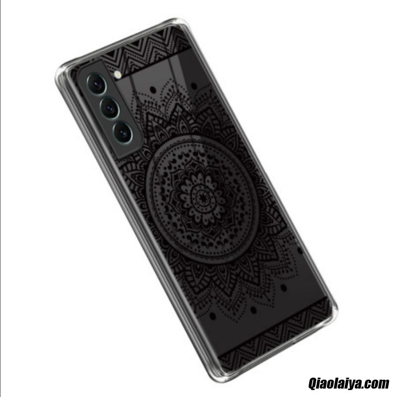 Coque Samsung Galaxy S23 5g Transparente Mandala Noir