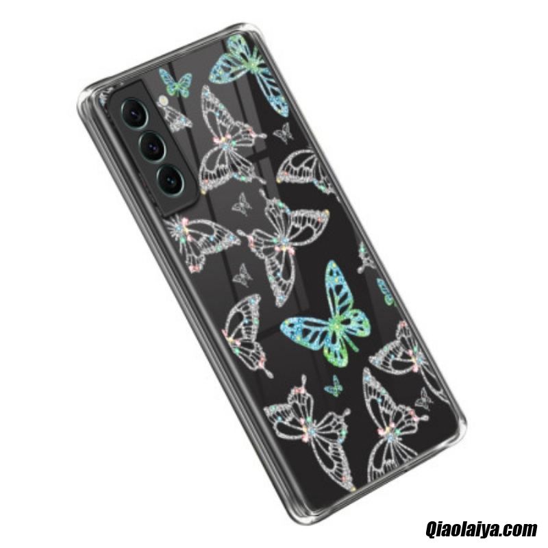 Coque Samsung Galaxy S23 5g Transparente Papillons