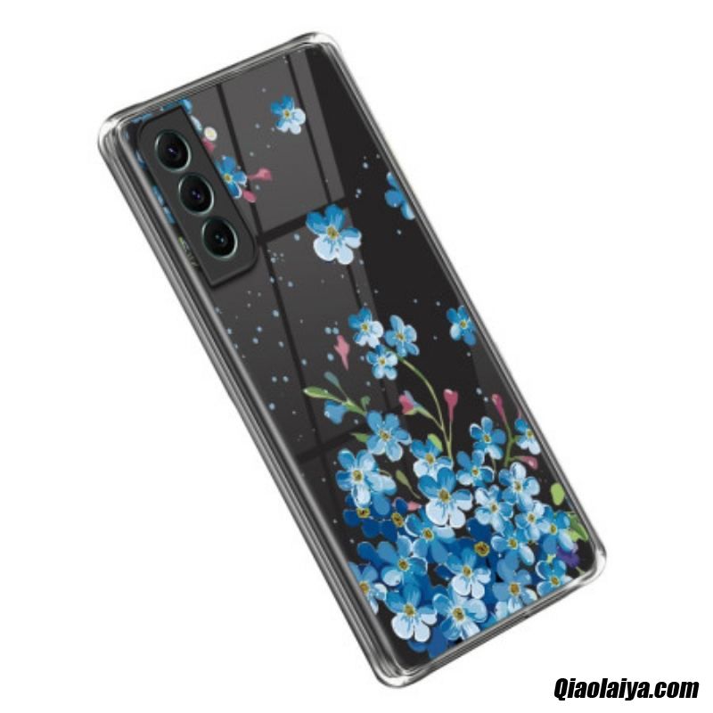 Coque Samsung Galaxy S23 Plus 5g Fleurs Bleues