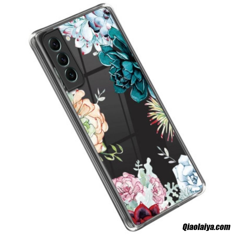 Coque Samsung Galaxy S23 Plus 5g Transparente Bouquet De Fleurs