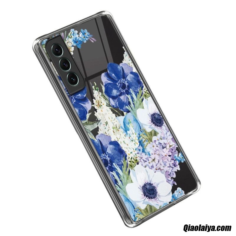 Coque Samsung Galaxy S23 Plus 5g Transparente Fleurs