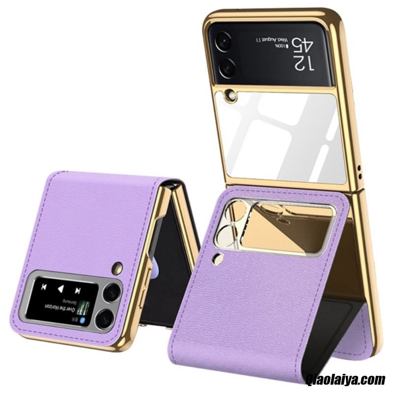 Coque Samsung Galaxy Z Flip 3 5g Miroir Et Support Amovible