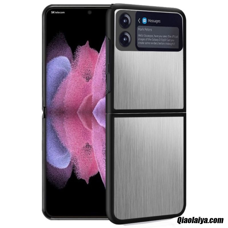 Coque Samsung Galaxy Z Flip 3 5g Stainless Brossé
