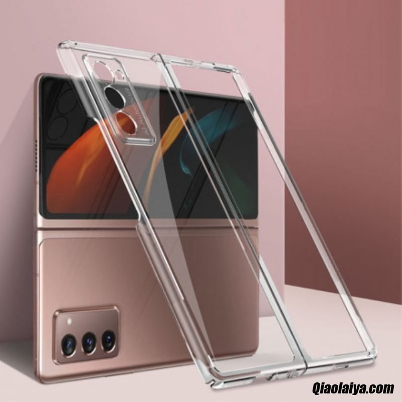 Coque Samsung Galaxy Z Fold2 Transparente Rebords Métallisés Gkk