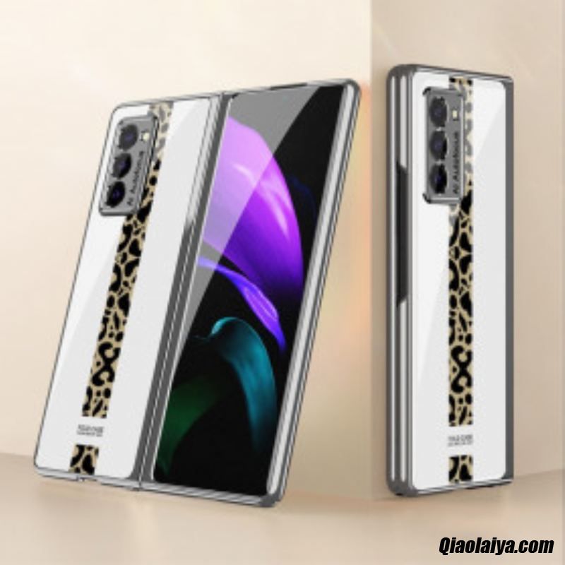 Coque Samsung Galaxy Z Fold2 Verre Trempé Léopard Gkk