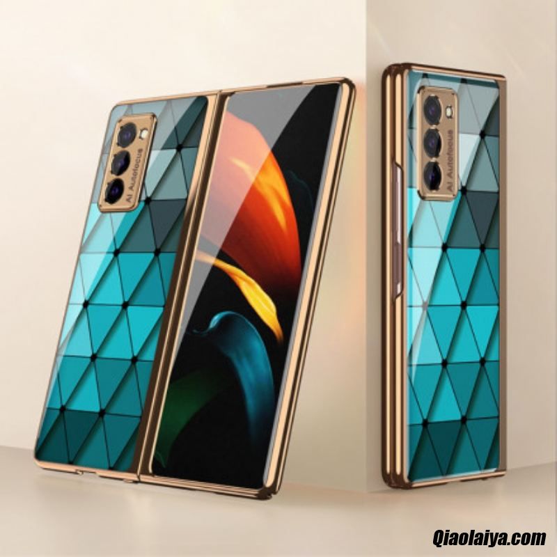 Coque Samsung Galaxy Z Fold2 Verre Trempé Triangles Gkk