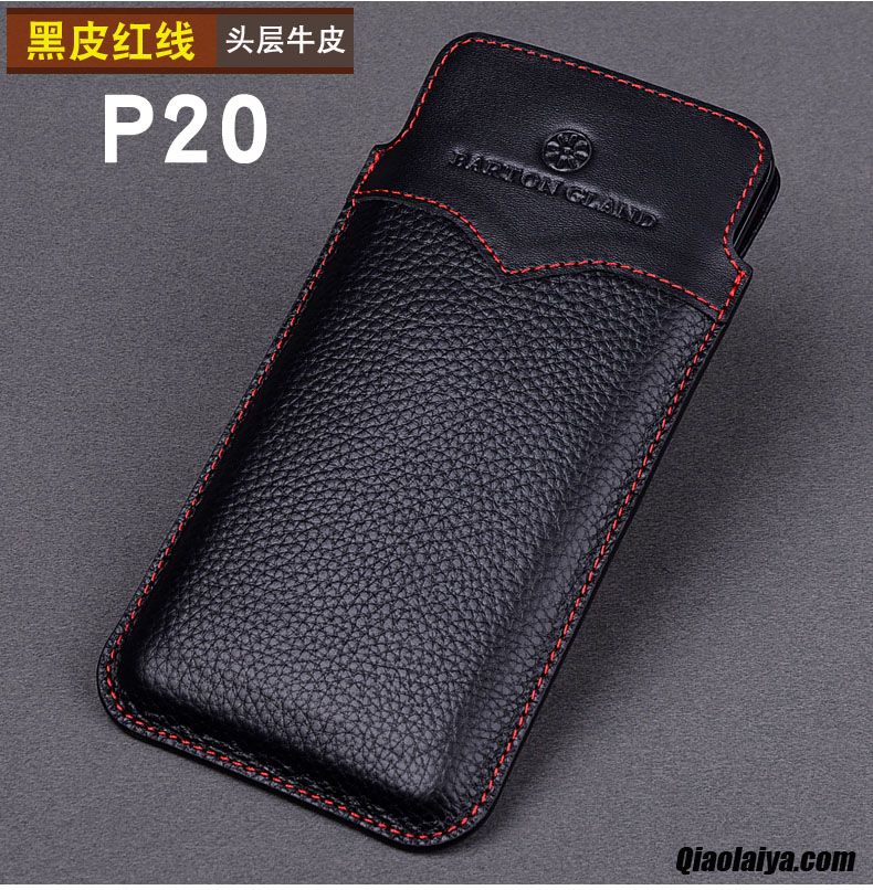 Etui De Protection Huawei P20 Étui En Cuir, Achat Téléphone Portable Kaki, Coque Pour Huawei P20