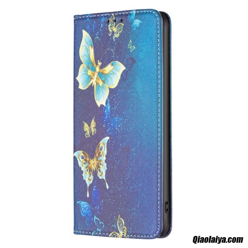 Flip Cover Iphone 14 Pro Papillons