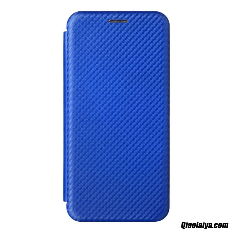 Flip Cover Samsung Galaxy A23 5g Fibre Carbone Colorée